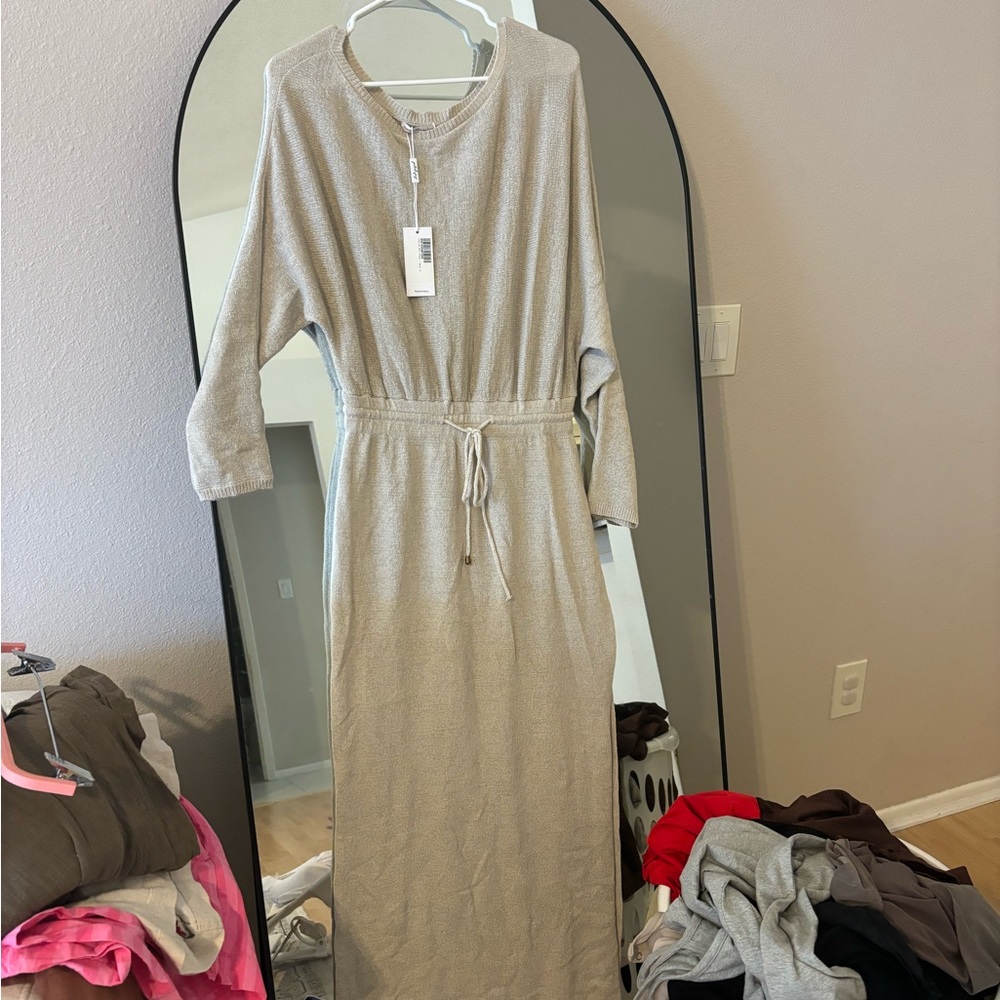 Petal & Pup Long Sleeve Cream Dress